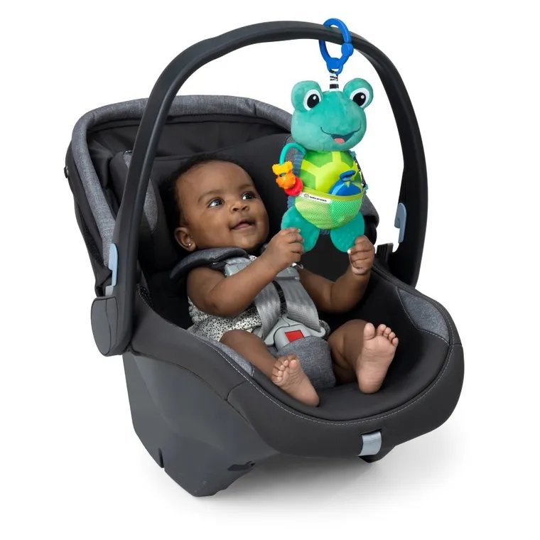 Baby Einstein, żółwik pluszowy sensoryczny do wózka z zaczepem