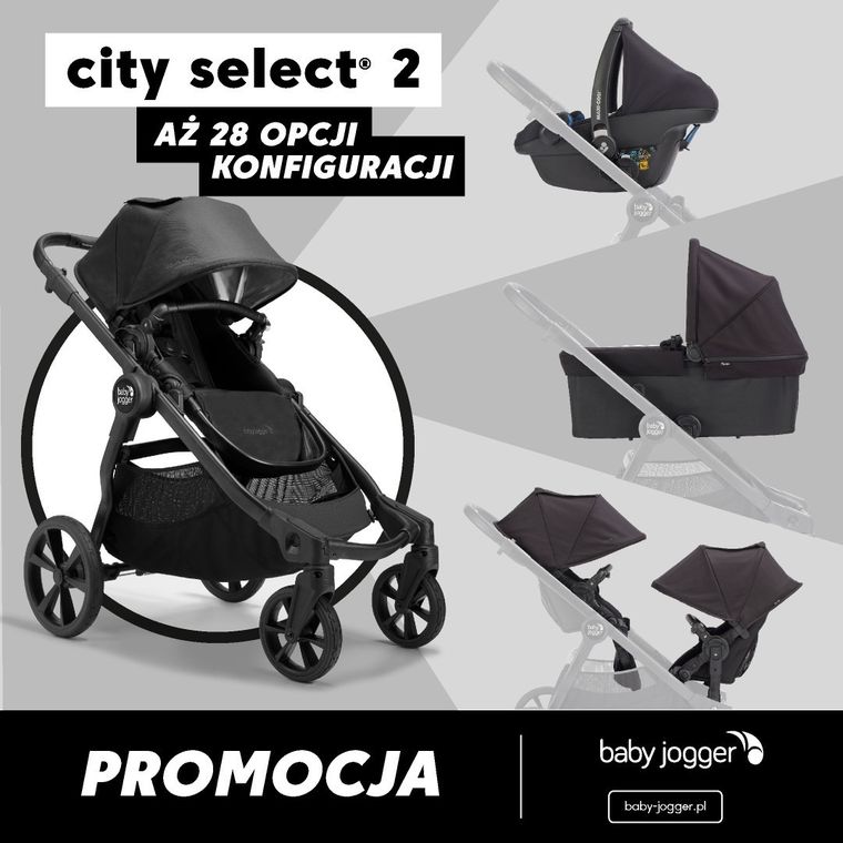 Baby Jogger, City Select 2, wózek spacerowy, Radian Slate