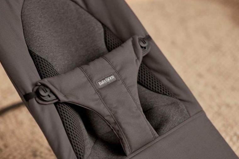 BabyBjörn, Balance Soft Woven/Jersey, leżaczek, Tri Fabric, ciemny szary