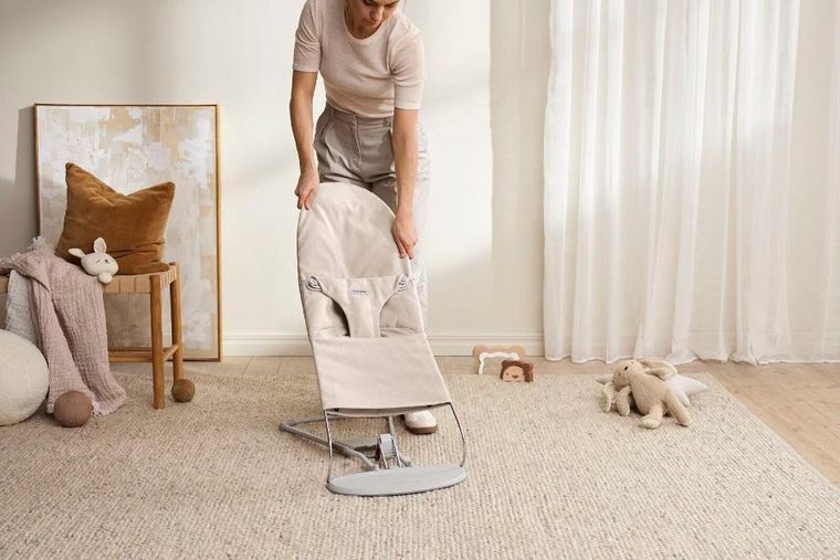 BabyBjörn, Bliss Woven, leżaczek bujaczek, melanżowy beżowy