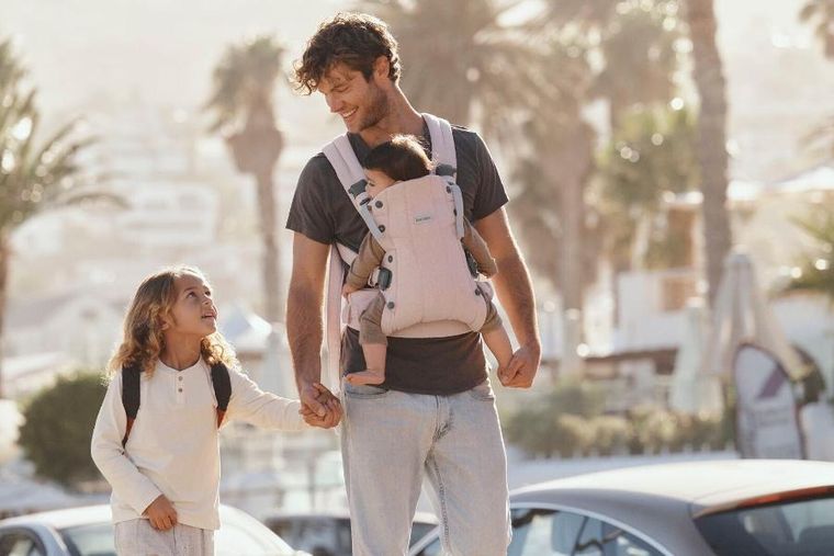 BabyBjörn, Harmony, Woven, nosidełko, jasny róż, melanż