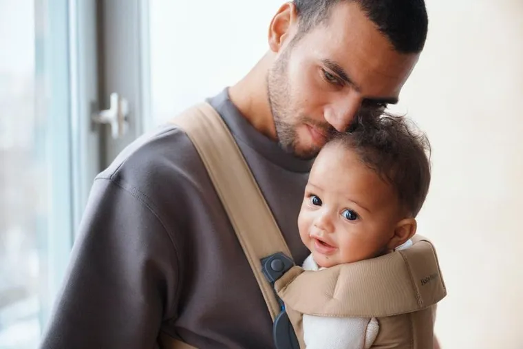 BabyBjörn, Mini Woven, nosidełko, Beige