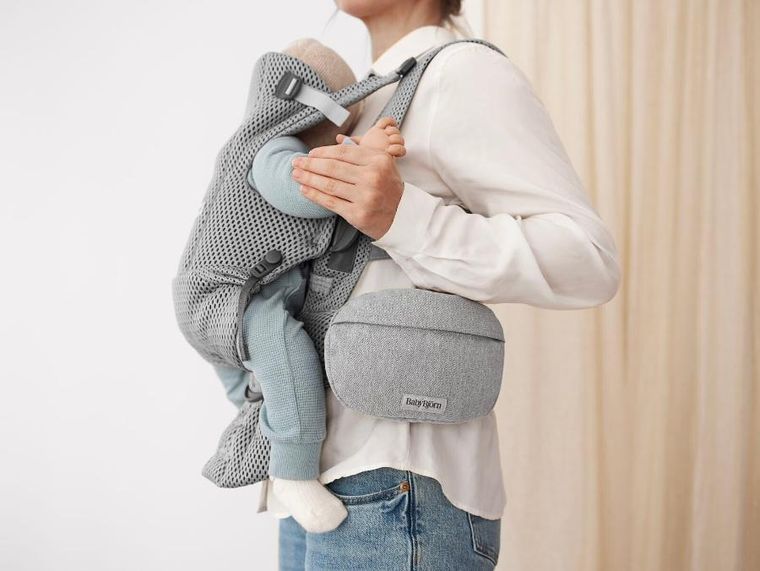 BabyBjörn, nerka, saszetka do nosidełka, woven, jasny szary