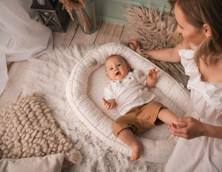 BabyMatex, gniazdo niemowlęce, kwiatki, 55-80 cm