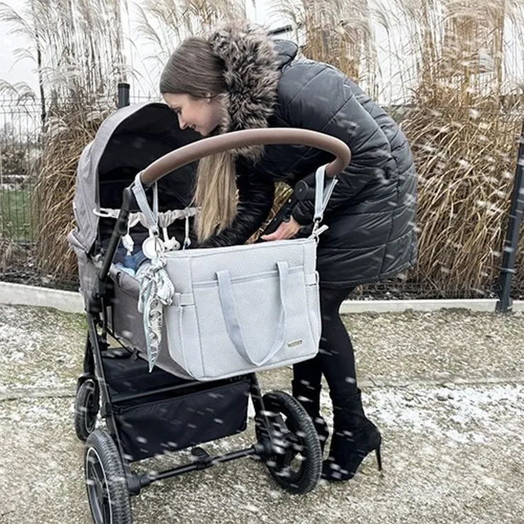 BabyOno, Carmen, torba do wózka dla mamy, szara