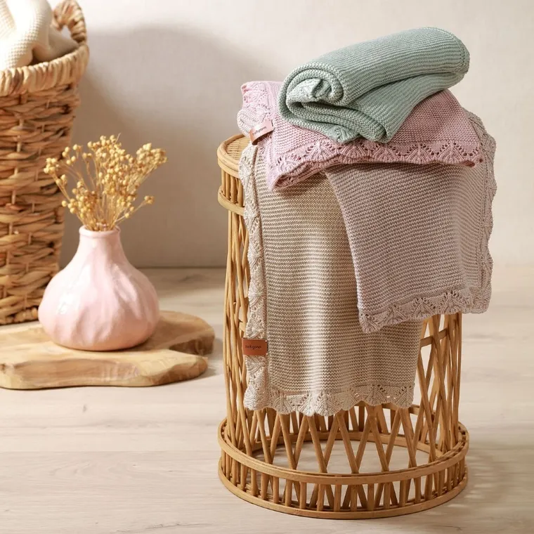 BabyOno, kocyk bambusowy, różowy, 75-100 cm