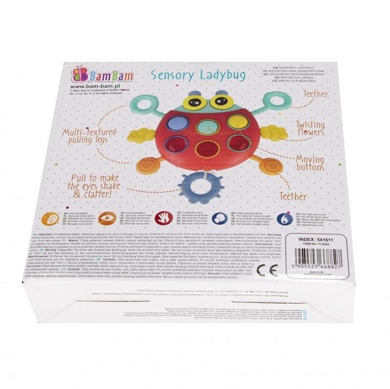 Bam Bam, zabawka sensoryczna, biedronka