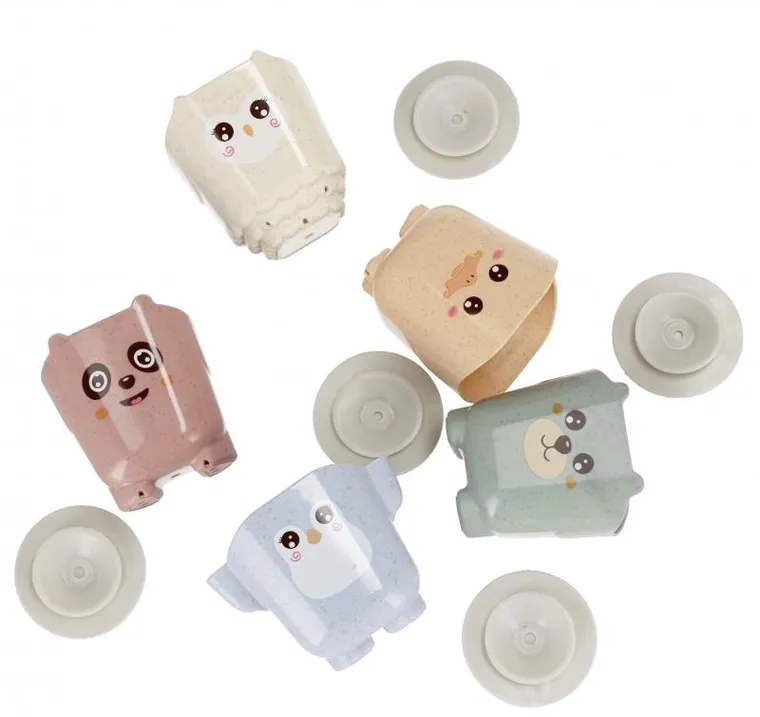 Bam Bam, Zwierzątka, kubeczki z przyssawkami, zabawka do kapieli