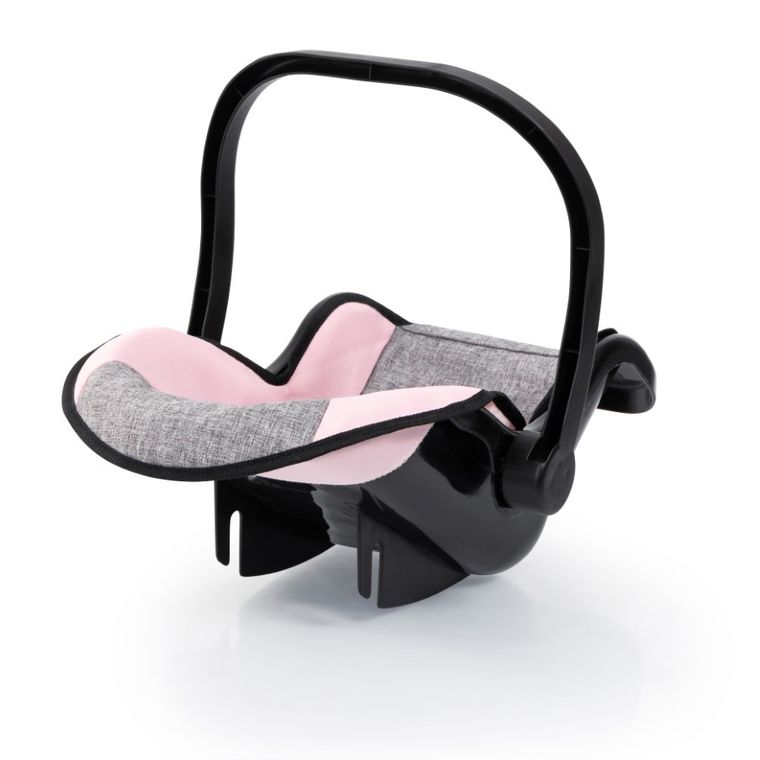 Bayer Design, Buggy, wózek spacerówka dla lalek, zestaw z kołyską, matą, torbą i akcesoriami, szaro-różowy