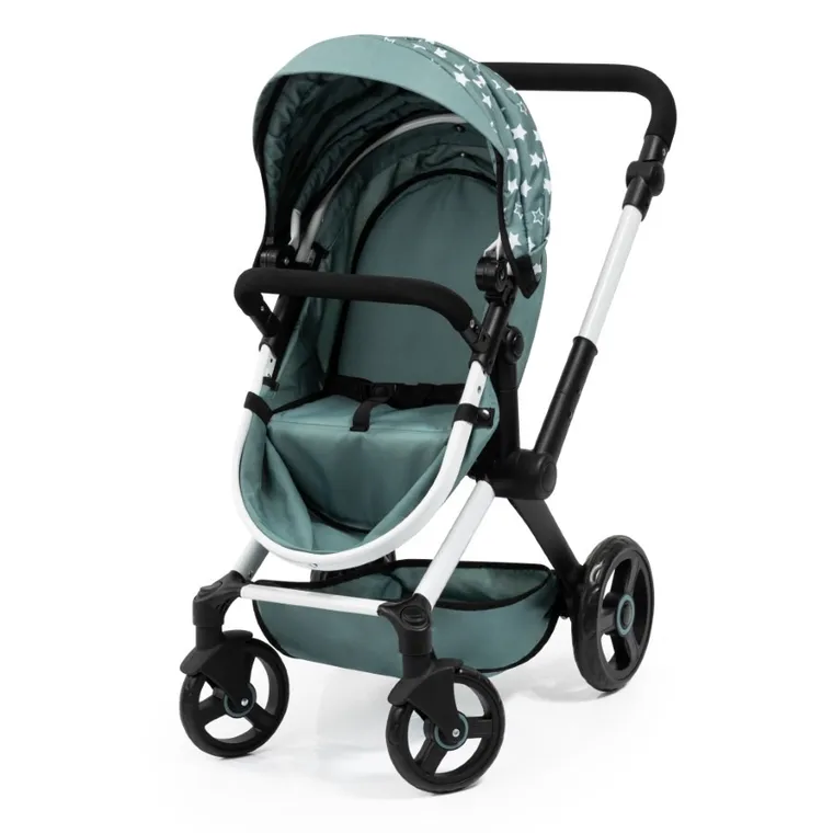 Bayer Design, Xeo Combi, głęboki wózek dla lalek z torbą, skandynawska zieleń