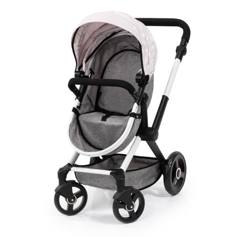Bayer Design, Xeo Combi, głęboki wózek dla lalek z torbą, szaro-beżowy