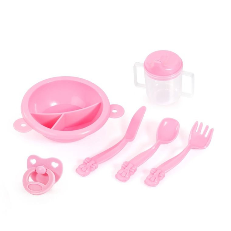 Bayer Design, Xeo Combi, głęboki wózek dla lalek, zestaw z łóżkiem turystycznym, torbą i akcesoriami, czarno-różowy