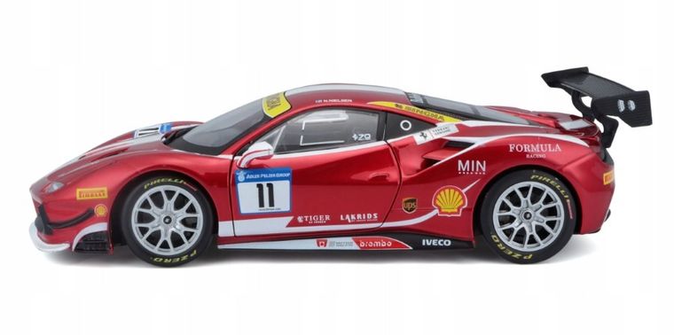 Bburago, Ferrari Racing Model Kit, 488 Challenge, 499P LMH, pojazd sportowy, 1:24, 1 szt.
