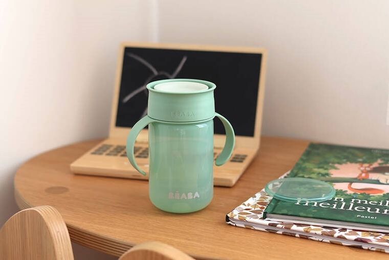 Beaba, kubek treningowy 360°, Sage Green