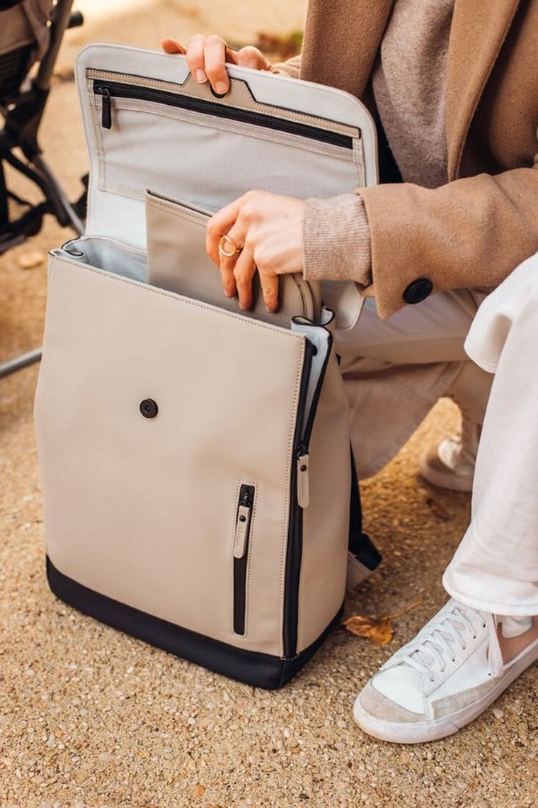 Beaba, Oslo, plecak dla rodzica, do wózka, Clay