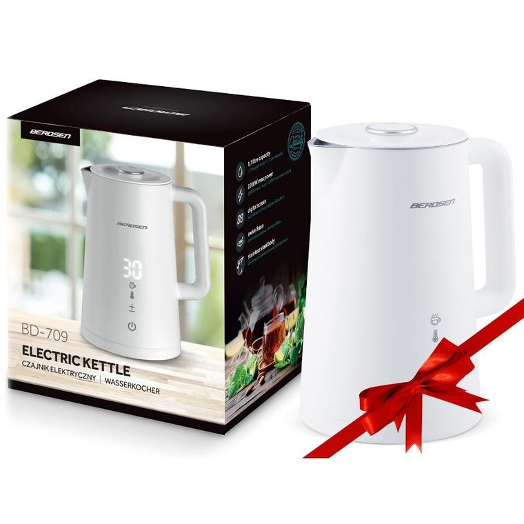 Berdsen, czajnik elektryczny, biały, 1,7l