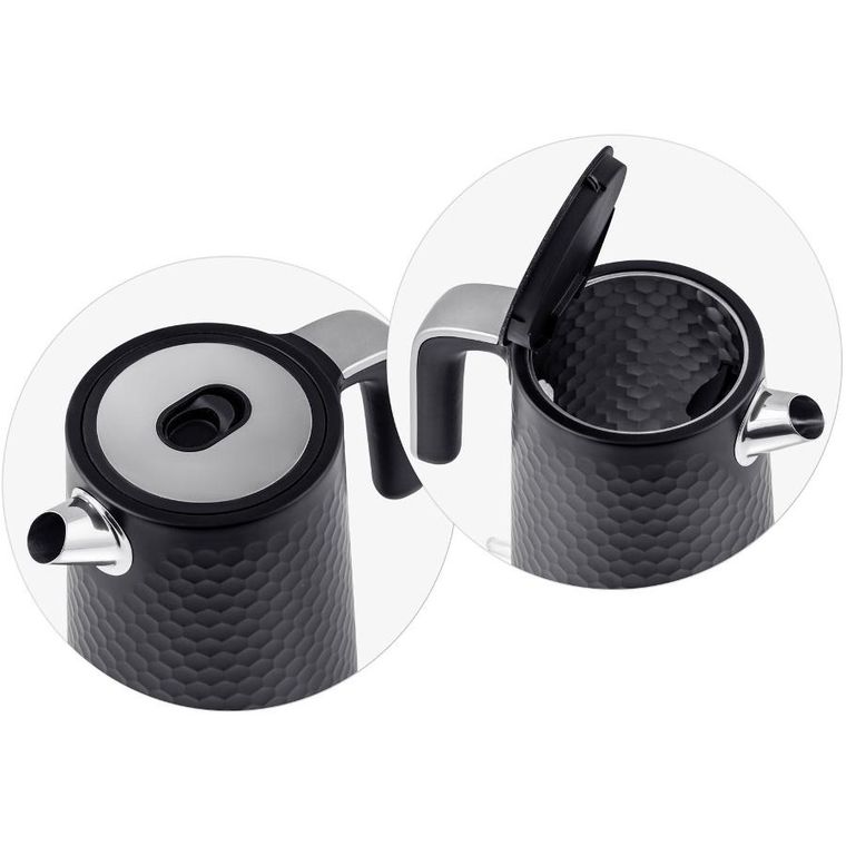 Berdsen, czajnik elektryczny, czarno-srebrny, 1,7l, BD-705