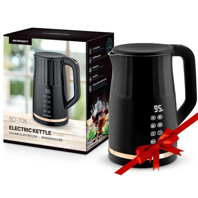 Berdsen, czajnik elektryczny, czarny, 1,7l