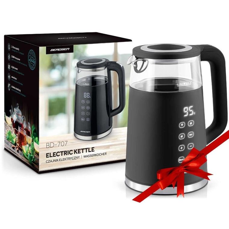 Berdsen, czajnik elektryczny, czarny, 1,7l, BD-707