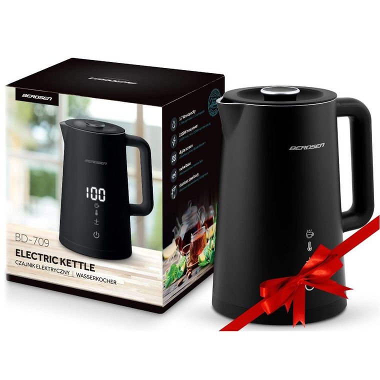 Berdsen, czajnik elektryczny, czarny, 1,7l, BD-709