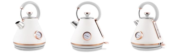 Berdsen, czajnik elektryczny z termometrem, biały, 1.7l, BD-701