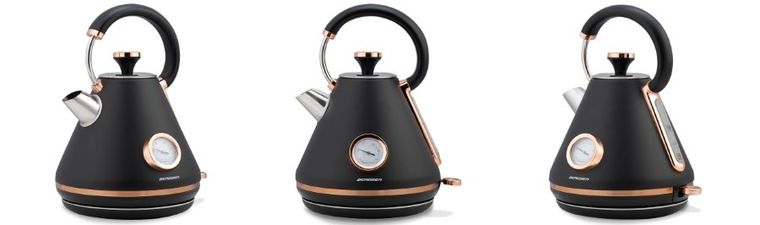 Berdsen, czajnik elektryczny z termometrem, czarny, 1.7l, BD-701