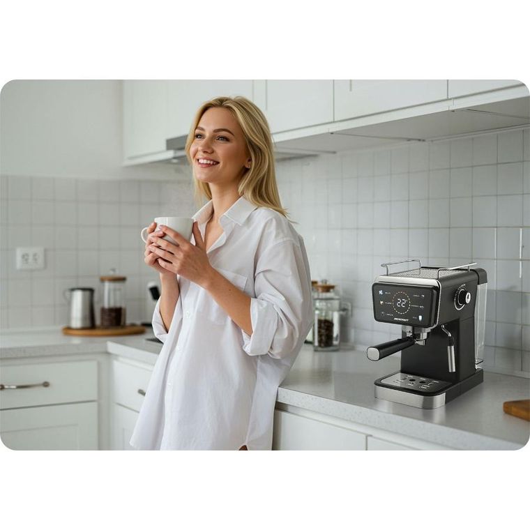 Berdsen, ekspres do kawy kolbowy, 20 bar, czarny, BD-771