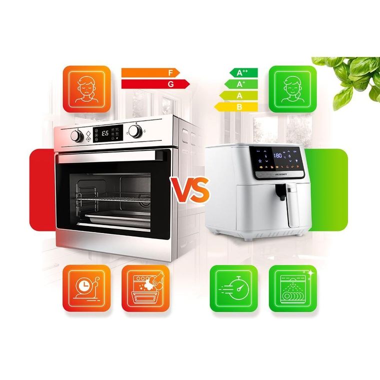 Berdsen, frytkownica beztłuszczowa, air fryer, biały, BD-662