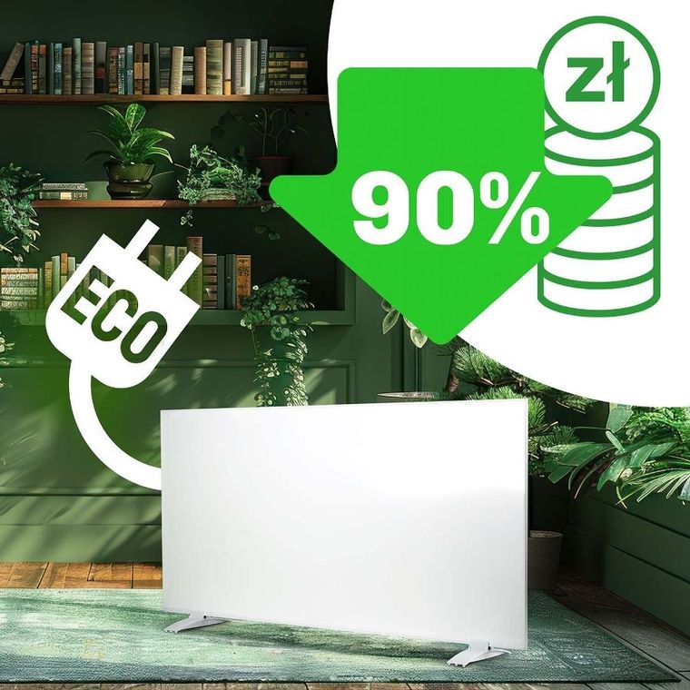 Berdsen, grzejnik na podczerwień, promiennik podczerwieni, z pilotem i aplikacją, 600 W, BD-981