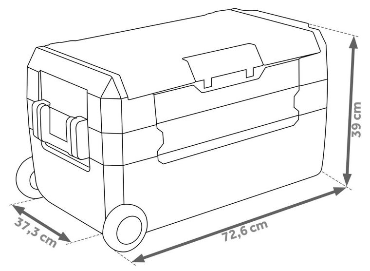 Berdsen, Icemax 400, lodówka kompresorowa turystyczna, czarna, 32l