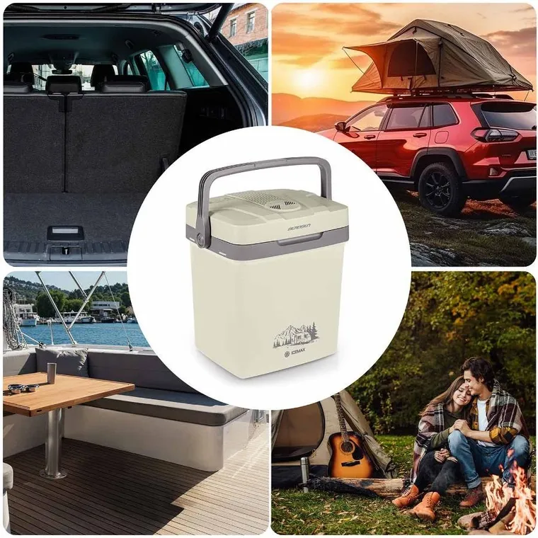 Berdsen, Icemax, lodówka turystyczna, tryb Eco, kremowa, 26l