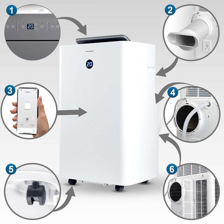 Berdsen, klimatyzator przenośny, osuszacz, 14000 BTU, BD-584