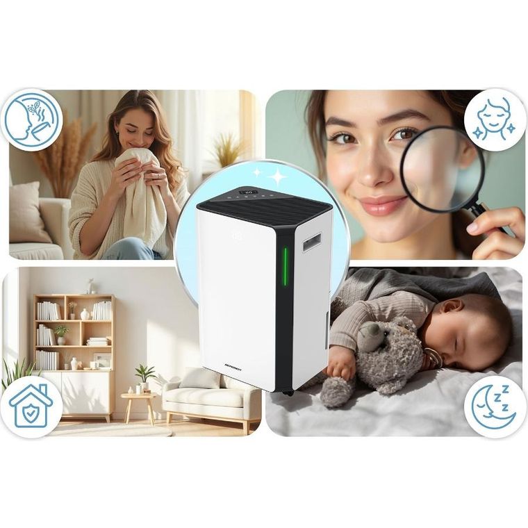 Berdsen, osuszacz powietrza kompresorowy, pochłaniacz wilgoci, 20l/24h, higrostat, biały, BD-532