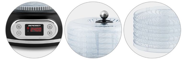 Berdsen, suszarka spożywcza do grzybów i owoców, 400W 10L