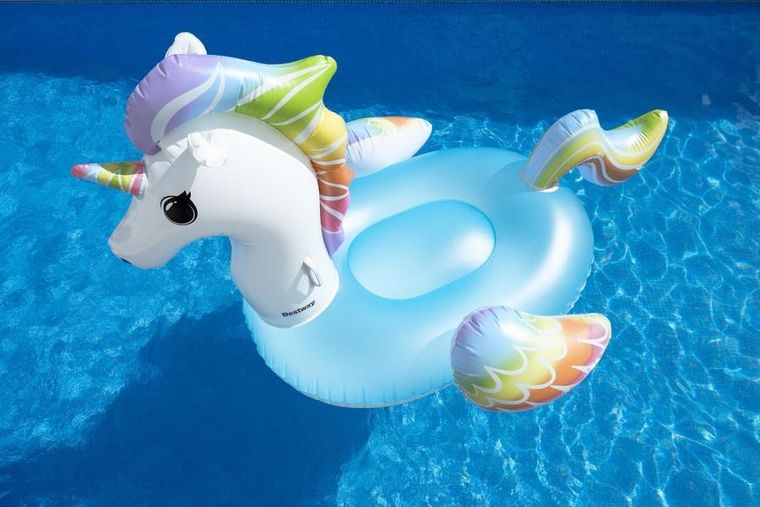 Bestway, dmuchany jednorożec, 224-164 cm