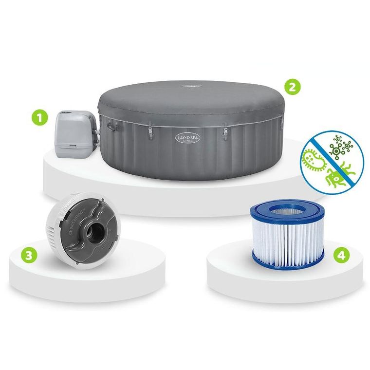 Bestway, Lay-Z Santorini Pro 7, dmuchane SPA, osobowe