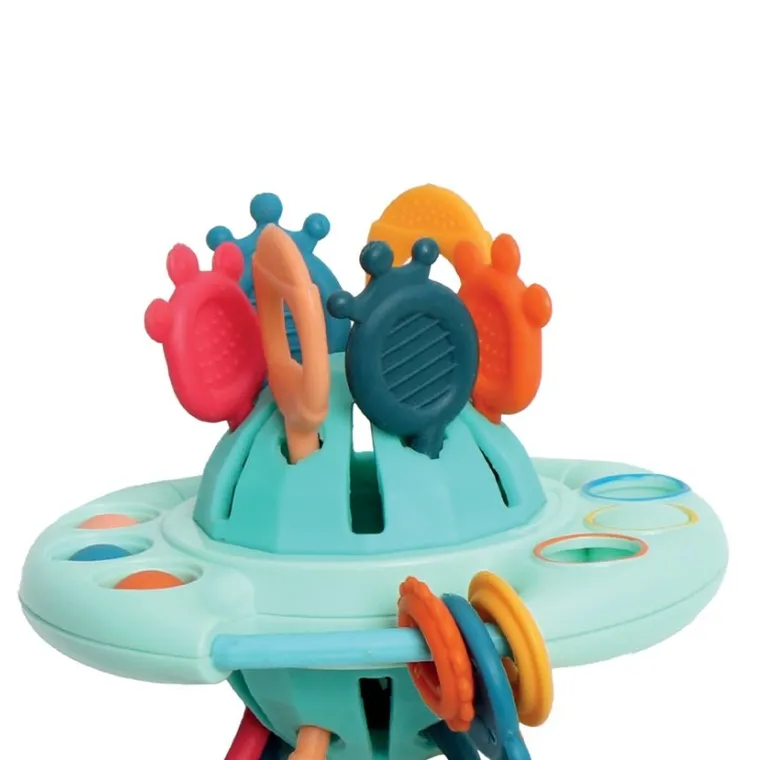 Bocioland, UFO, gryzak, grzechotka, przeciąganiec, zabawka sensoryczna