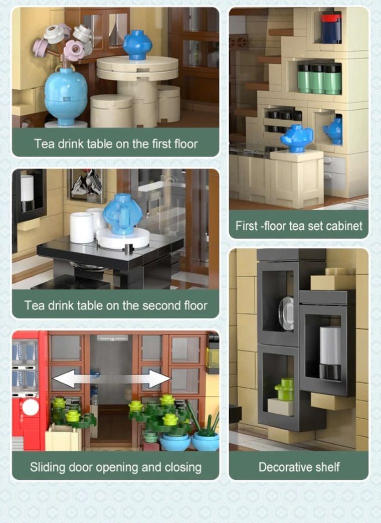 Cada, Japońska Herbaciarnia, klocki konstrukcyjne, 1200 elementów