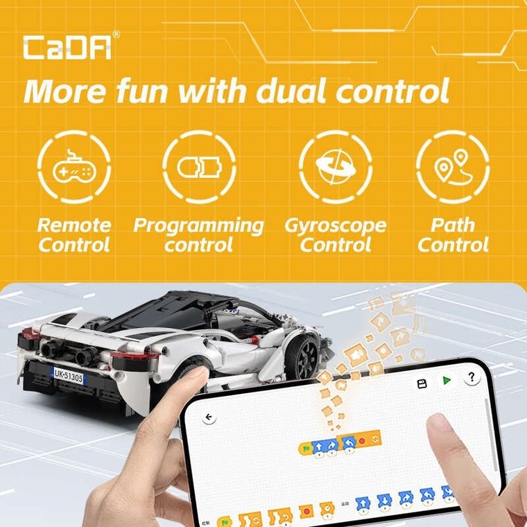 Cada, Storming Sport Car, pojazd zdalnie sterowany, Dual Mode, czerwony, 1:14, 30 cm, 402 elementy