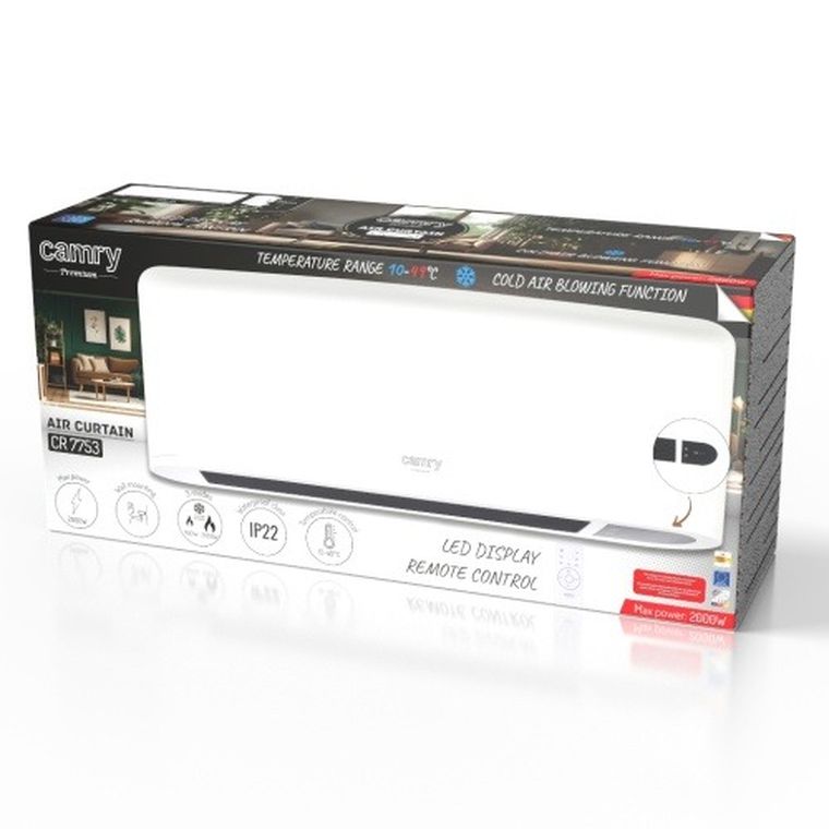 Camry, kurtyna powietrzna z wyświetlaczem, LED