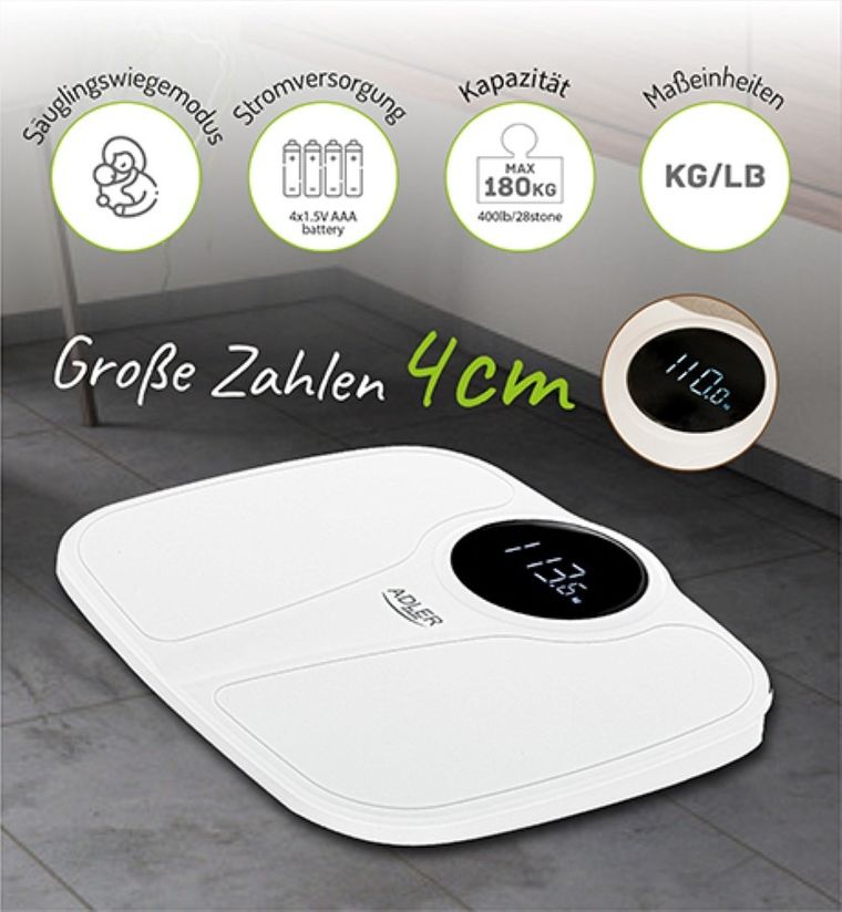 Camry, waga łazienkowa z funkcją ważenia niemowląt