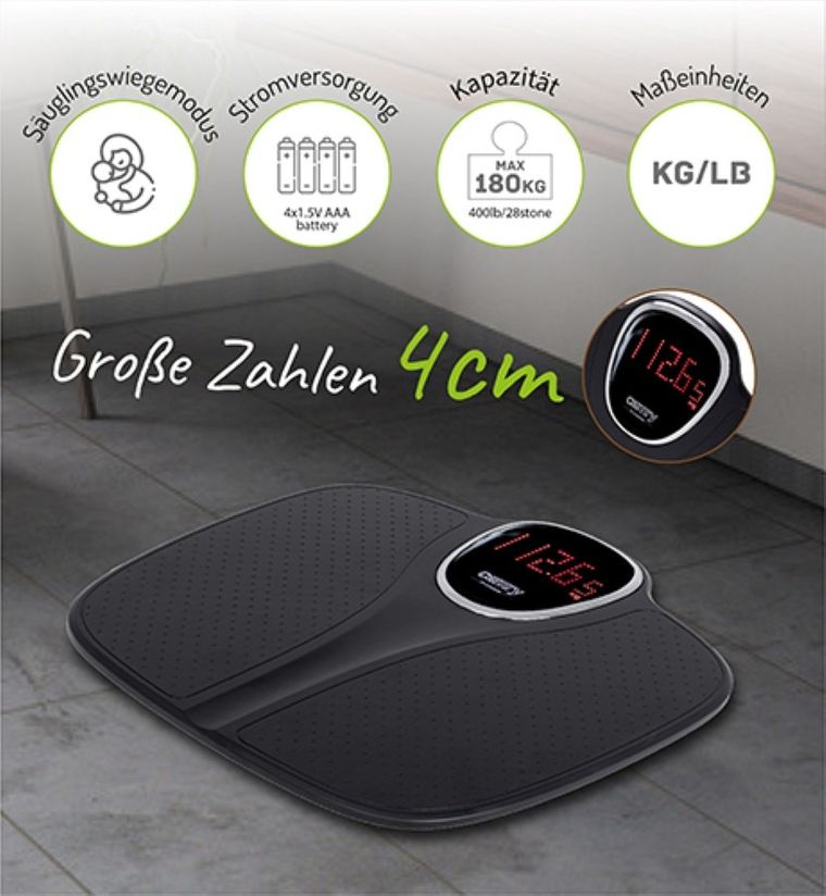 Camry, waga łazienkowa z funkcją ważenia niemowląt