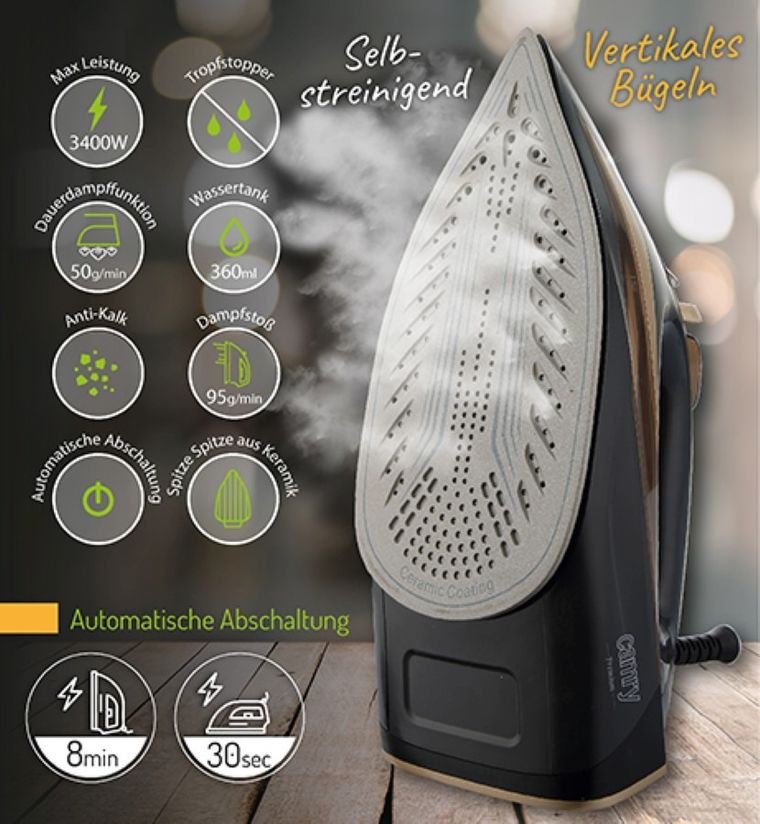 Camry, żelazko parowe, 3400W