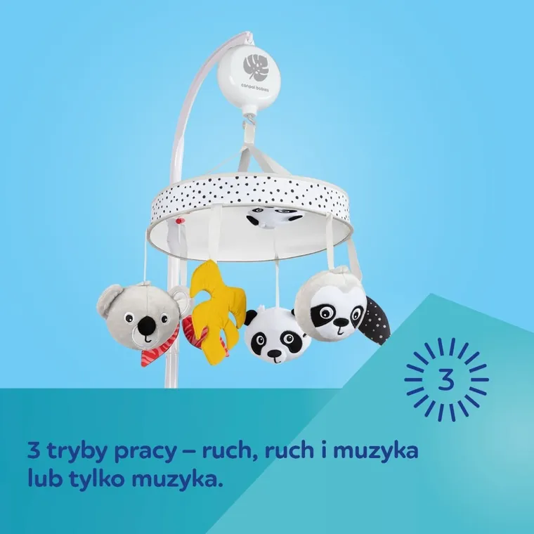 Canpol babies, BabiesBoo, sensoryczna karuzela z pozytywką i Bluetooth