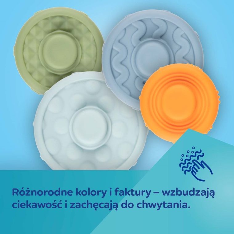 Canpol babies, sensoryczna układanka piramidka, zabawka niemowlęca