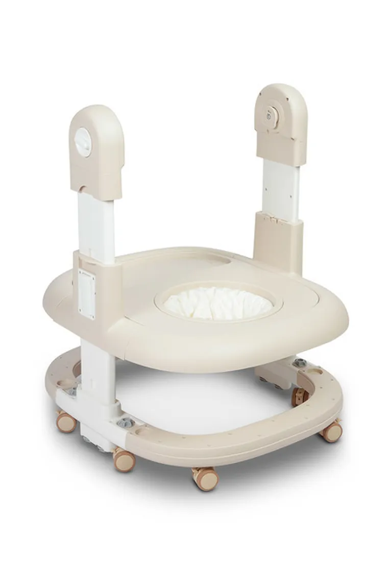 Caretero, Sitron 3w1, krzesełko do karmienia z funkcją huśtawki i chodzika, beige