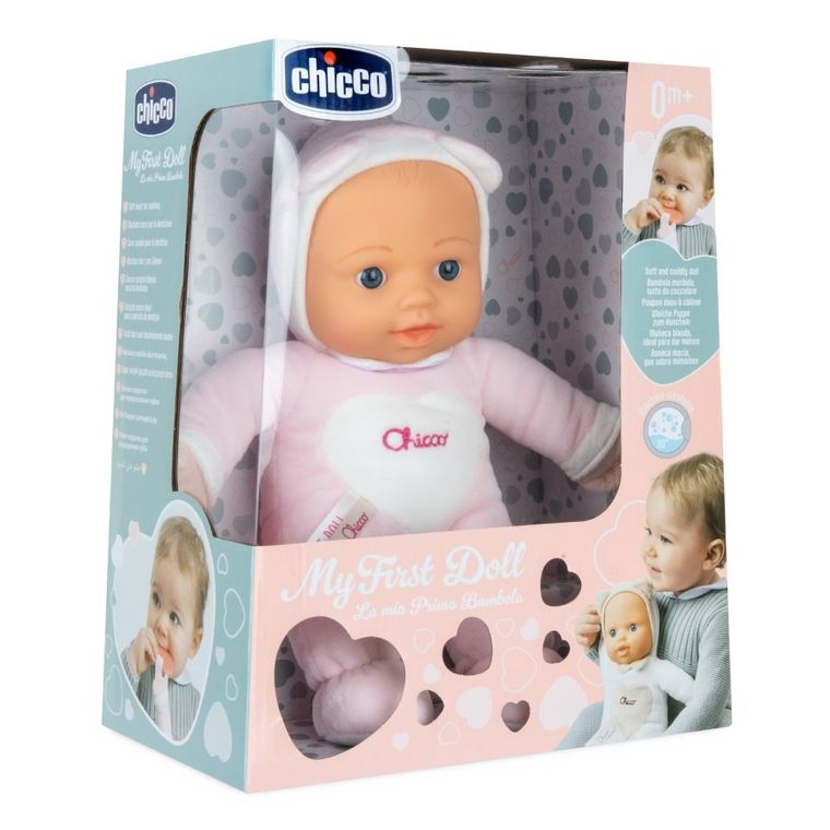 Chicco, Dolls, Moja Pierwsza Lalka, lalka bobas, różowa