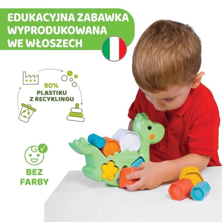 Chicco, ECO+, Dino, sorter, układanka