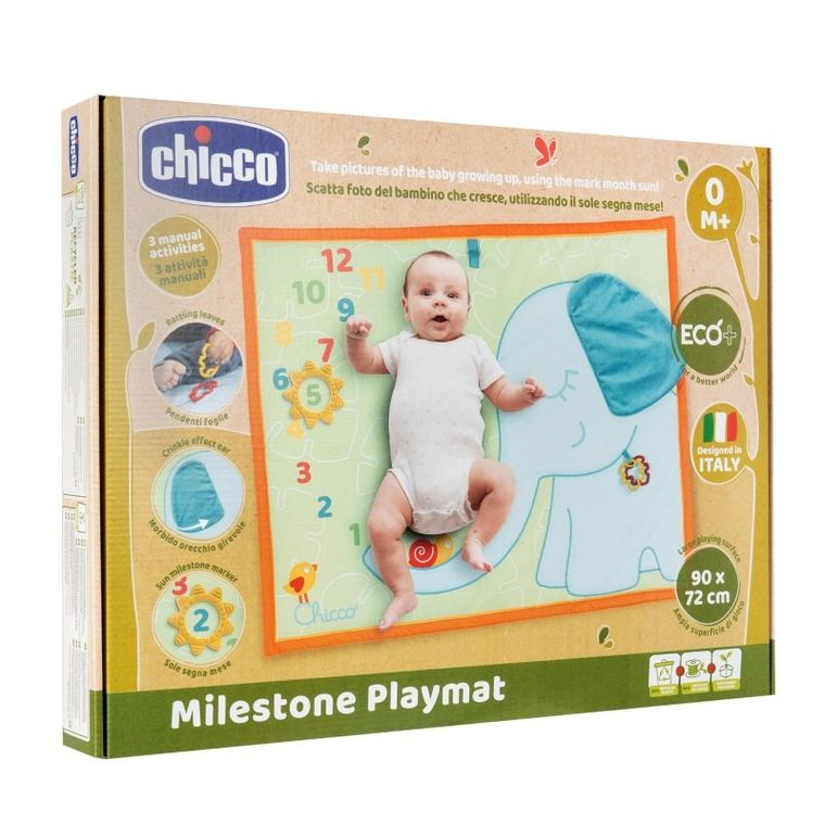Chicco, ECO+, miękka mata do zdjęć dla niemowląt, Słonik, 72-90 cm