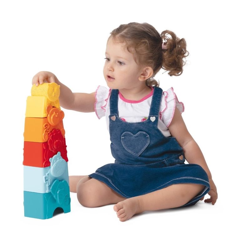 Chicco, ECO+, Układanka i wieża 2w1, zwierzątka